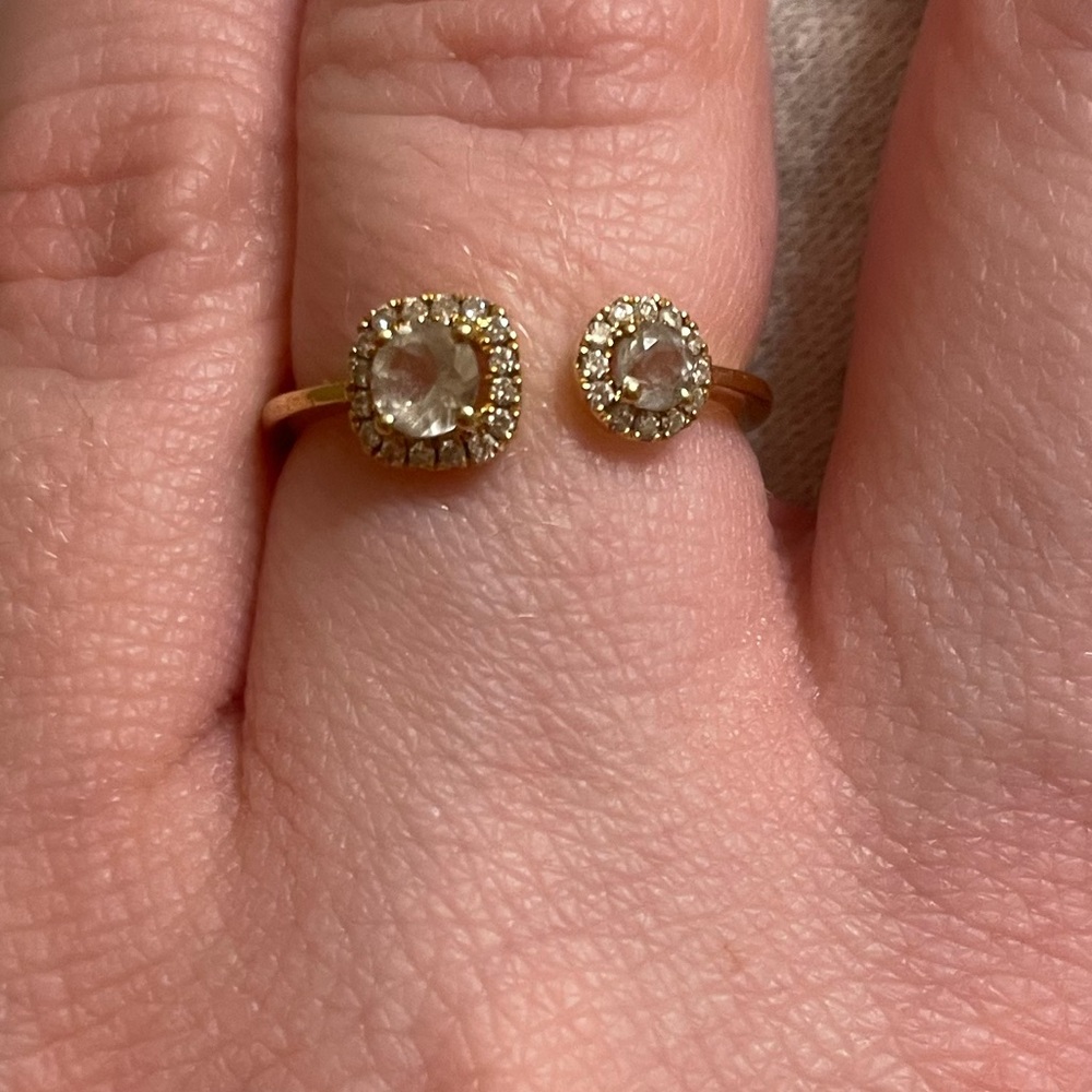 Bony Levy yellow gold Iris Double Semiprecious Stone &
Diamond Ring